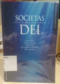 Image of Societas Dei; Jurnal Agama Dan Masyarakat, Volume 03, No. 2 Oktober 2016