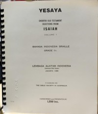 Image of Yesaya: Shorter Old Testament Selections From Isaiah Vol. 1