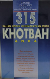 Image of 315 Bahan untuk Meningkatkan Mutu Khotbah Anda